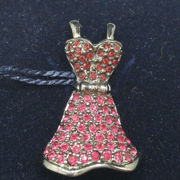 Swarovski Red Dress Brooch – Crystal Rhinestone Pin, Women’s Heart Health 2003 - Picture 7 of 9